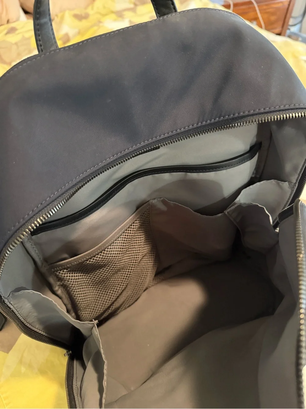Away Navy Backpack with Front Zip Pocket